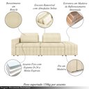 Ver imagem 3 de Sofá Ilha com Encosto e Almofadas Móveis Olimpo 245cm Modulado Bouclê Off White G45 - Gran Belo