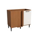 Ver imagem 1 de Balcão Cozinha Modulado Linna T723 Canto Reto C/ 1 Porta S/tampo 98cm Canela/off White Kappesberg