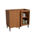 Ver imagem 3 de Balcão Cozinha Modulado Linna T723 Canto Reto C/ 1 Porta S/tampo 98cm Canela/off White Kappesberg