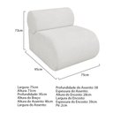 Ver imagem 5 de Kit 2 Poltronas Decorativas Orgânica Virgínia Bouclé - Doce Sonho Móveis Branco