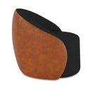 Ver imagem 6 de Poltrona Sala Orgânica Kit 2 Lua Fixa Sintético Pu Nozes/linho D03 - D’Rossi