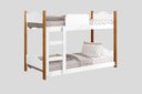 Ver imagem 2 de Beliche Infantil Encanto Branco Grenat com Colchões - Gabrielli