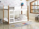 Ver imagem 1 de Beliche Infantil Encanto Branco Grenat com Colchões - Gabrielli