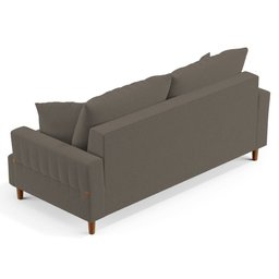 Sofá Living 2 Lugares 160cm com Almofadas Veras D05 Bouclê Cappucino - Mpozenato - 7