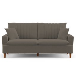 Sofá Living 2 Lugares 160cm com Almofadas Veras D05 Bouclê Cappucino - Mpozenato - 5