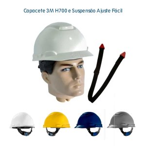 Capacete 3m H700 E Suspensão Ajuste Fácil Engenheiro Epi - Cinza
