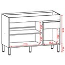 Ver imagem 5 de Balcao Para Pia 120cm 3 Portas 2960 Gris KTP