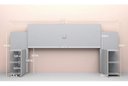 Ver imagem 5 de Cabeceira Casal de Madeira Marrom Com 2 Mesa Lateral p/ Cama Base Box 1,38