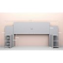 Ver imagem 5 de Cabeceira Casal de Madeira Marrom Com 2 Mesa Lateral p/ Cama Base Box 1,38