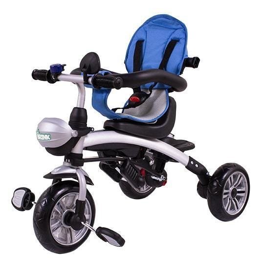 Triciclo Infantil Smart 274 com Empurrador com Capota Bandeirante - Preto