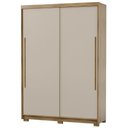 Ver imagem 3 de Guarda Roupa Casal 164cm Zane Nature/fendi Flex V02 - Mpozenato