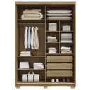 Ver imagem 2 de Guarda Roupa Casal 164cm Zane Nature/fendi Flex V02 - Mpozenato