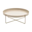 Ver imagem 2 de Mesa de Centro Redonda North Metal Cor Areia Decoração Moderna