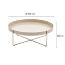 Ver imagem 3 de Mesa de Centro Redonda North Metal Cor Areia Decoração Moderna