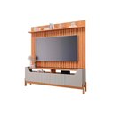Ver imagem 1 de Estante P- Sala até 70 Pol Moema-maragogi Ripado C- 4 Portas e Pés 180x197cm Off White-nature -