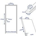 Ver imagem 3 de Kit Porta de Madeira 210x62cm Batente 11cm Lisa Primer Uniportas Abertura Direita