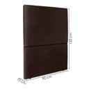 Ver imagem 3 de Cabeceira Solteiro 90 Cm com Frame Luna Corino Marrom Artte