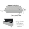 Cabeceira Estofada Italia com Recamier Baú Box Casal 160cm - 4