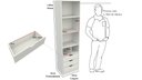 Ver imagem 1 de Armário Misto Prateleira Gaveta M40 100% Mdf (closet,loja) Vetorial Móveis Branco
