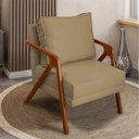 Ver imagem 2 de Poltrona Decorativa para Sala Recepção Consultório Reforçada em Madeira Maciça Shine Suede