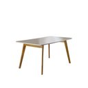 Ver imagem 2 de Mesa de Jantar 6 Lugares Slim Com Tampo de Vidro 160cm Móveis Mix