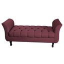 Ver imagem 3 de Kit Cabeceira Mirage + Calçadeira Grécia Casal 140cm Suede - Ecotec Decor:Vinho