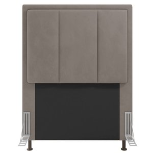 Cabeceira Cama Box Solteiro Veneza 90 Cm Suede MV Estofados Bege