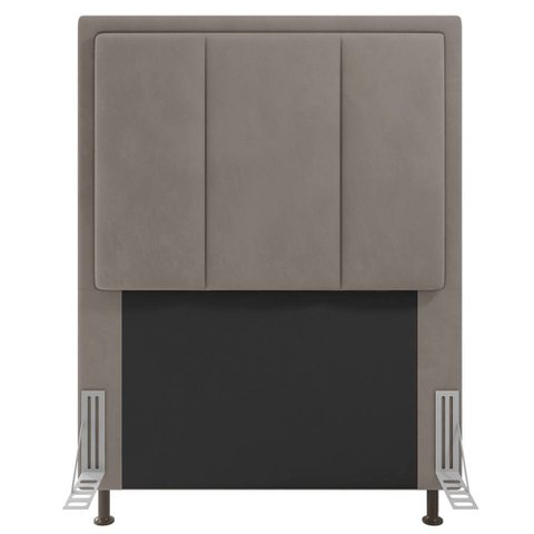 Cabeceira Cama Box Solteiro Veneza 90 Cm Suede MV Estofados Bege