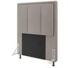 Cabeceira Cama Box Solteiro Veneza 90 Cm Suede MV Estofados Bege - 3