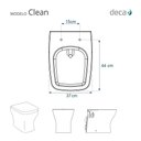 Ver imagem 3 de Assento Sanitário Soft Close Clean Branco para Vaso Deca com Ferragem Dourada