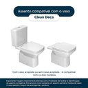 Ver imagem 4 de Assento Sanitário Soft Close Clean Branco para Vaso Deca com Ferragem Dourada
