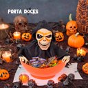 Ver imagem 3 de Enfeite Decorativo Porta Doces Caveira Halloween 24 Cm Silverfestas