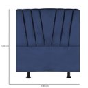 Ver imagem 3 de Cabeceira Estofada Cama Box Solteiro 100 Cm Ariel Veludo:azul Marinho