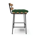 Ver imagem 4 de Kit 04 Banquetas Costela Veludo Verde Base Metálica Preto - D’Rossi