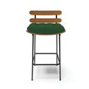 Ver imagem 3 de Kit 04 Banquetas Costela Veludo Verde Base Metálica Preto - D’Rossi
