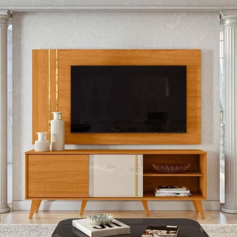 Estante Painel para Tv Emberfall Cinamomo Off White