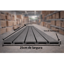 Ver imagem 2 de Painel Ripado Wpc Chumbo 96x25cm 10mm - Revestimento Decorativo Parede Sala Quarto