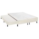 Ver imagem 1 de Cama Box Base c/Auxiliar Universal King Poli Tecido Clean (193x203x27) - Castor