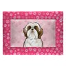 Colchonete Cama Tapete Pet Cães 63x43cm Rosa Shih-Tzu - 1