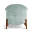 Ver mais imagens de Poltrona Decorativa Ariel Orgânica Boucle Confortável Azul Claro Pés Madeira Loja Sheep
