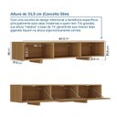 Ver imagem 3 de Rack Ripado para TV até 60 Polegadas Planejado 157cm Aruá CabeCasa MadeiraOriginals Marrom/Jatobá