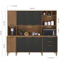 Ver imagem 6 de Kit Cozinha 2,19 Porto 9 Portas 2 Gavetas Freijo/Chumbo - Indekes