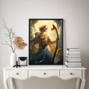 Ver imagem 2 de Quadro Decorativo Apolo- Deus do Sol 33x24cm - com Vidro:madeira Preta