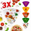 Ver imagem 1 de Kit 3 Prato para Pizza Fatia Formato Triangular Divertido 22cm Melamina Cozinha Restaurante Pizzaria