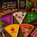 Ver imagem 6 de Kit 3 Prato para Pizza Fatia Formato Triangular Divertido 22cm Melamina Cozinha Restaurante Pizzaria