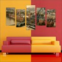 Ver imagem 4 de Quadro Decorativo Cidade Inglaterra Londres Salas Interiores Mosaico 5 Peças Com Moldura