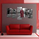 Ver imagem 2 de Quadro Decorativo Cidade Inglaterra Londres Salas Interiores Mosaico 5 Peças Com Moldura