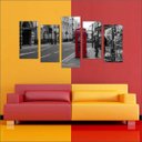 Ver imagem 4 de Quadro Decorativo Cidade Inglaterra Londres Salas Interiores Mosaico 5 Peças Com Moldura
