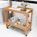 Ver imagem 3 de Aparador Multiuso Orfeu Carrinho com Rodízios Qualitare:perola