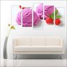 Quadro Decorativo Sorvete Açaí Sorveteria Gourmet Interiores Mosaico 5 Peças Com Moldura - 3